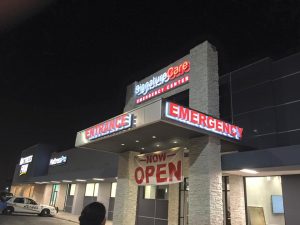 Waterloo Coronavirus Signage channel letters banner outdoor storefront building illuminated backlit sign 300x225